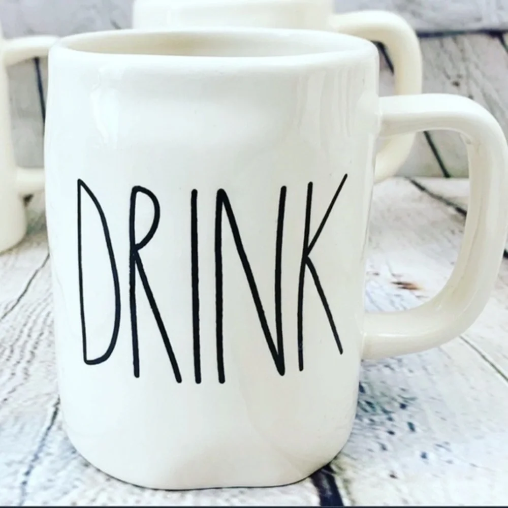Rae Dunn 'Magenta ‘DRINK' Coffee Mug